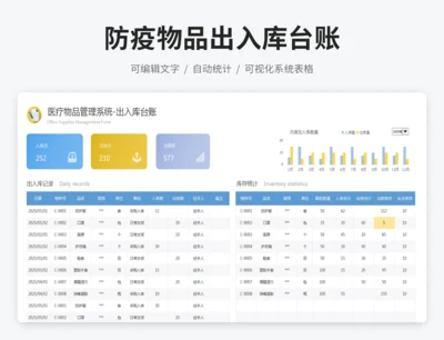 防疫物品出入库台账