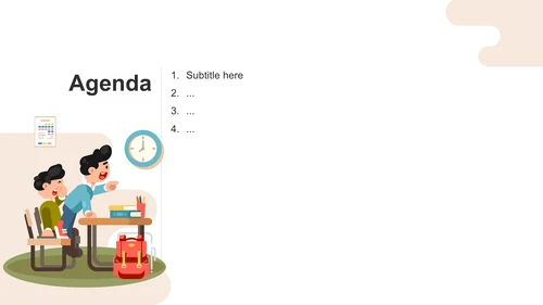 绿色卡通风格科学实验PPT主题