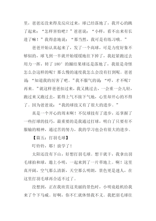 有关打羽毛球的作文.docx