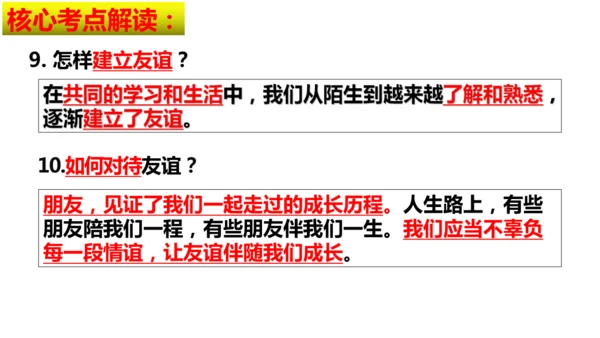 第二单元 成长的时空【核心考点复习课件】(共28张PPT)