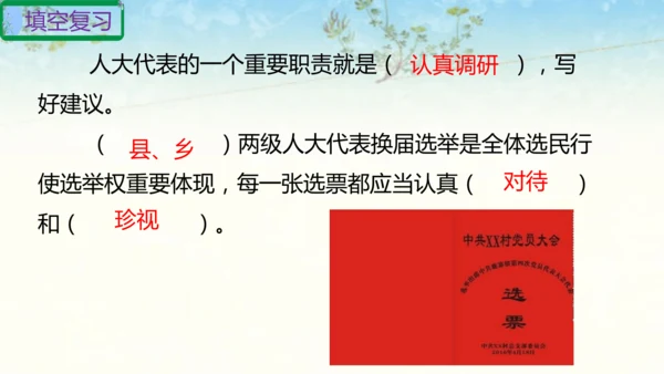 六年级上册道德与法治第三单元我们的国家机构复习课件