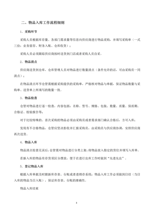 仓库管理流程细则汇编.docx