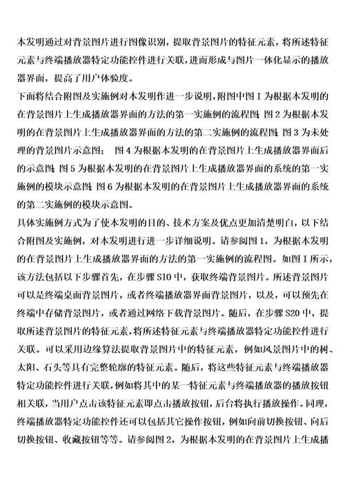 一种在背景图片上生成播放器界面的方法和系统的制作方法