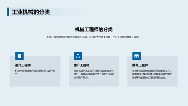 蓝色商务简约工业机械基本介绍PPT模板