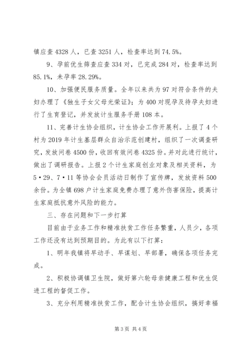 乡镇某年人口和计划生育工作总结.docx