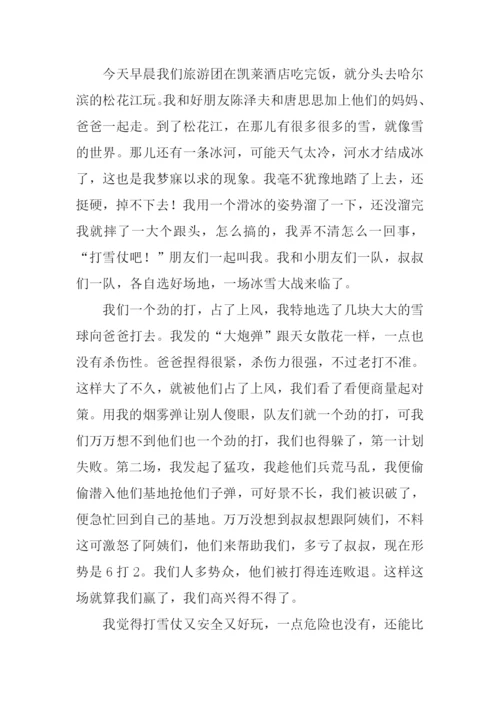 关于打雪仗的作文600字.docx