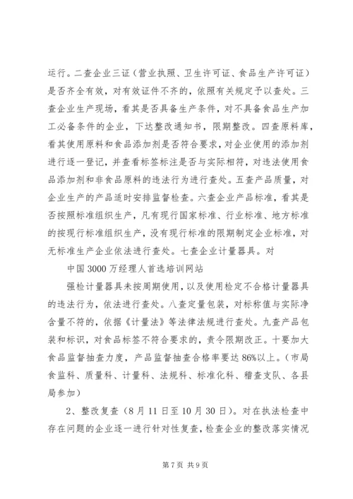 ＸＸ市整治食品生产加工企业工作实施方案 (3).docx