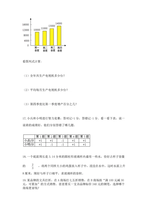 六年级小升初数学应用题50道带答案（轻巧夺冠）.docx