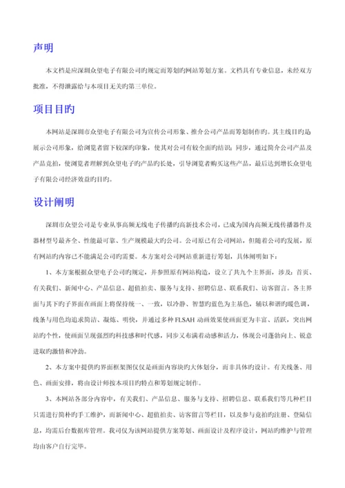 电子公司网站专题策划专题方案.docx