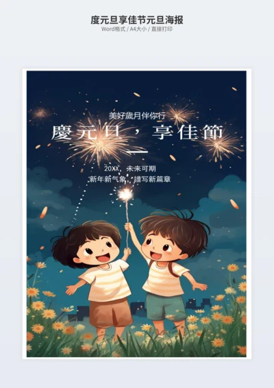 度元旦享佳节元旦海报