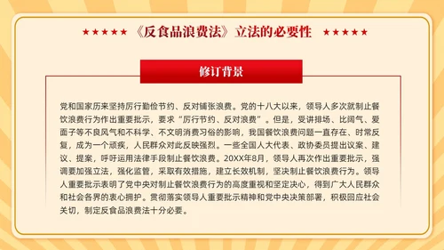 中华人民共和国反食品浪费法学习课件PPT党建