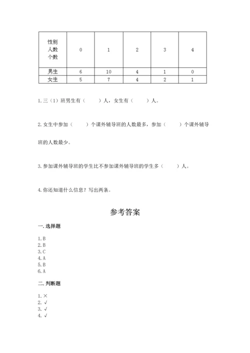 人教版三年级下册数学期末测试卷附答案（基础题）.docx