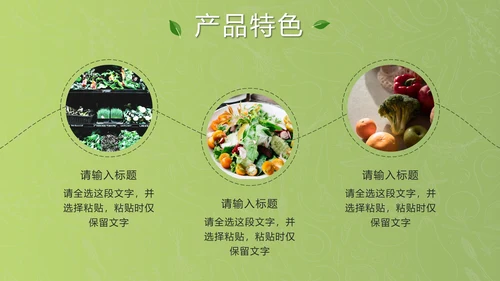 简约绿色轻食养生餐饮策划方案PPT模板