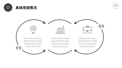 黑白极简线条转正述职报告工作总结PPT