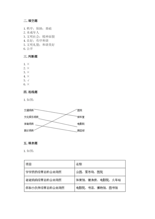 道德与法治五年级下册第二单元《公共生活靠大家》测试卷通用.docx