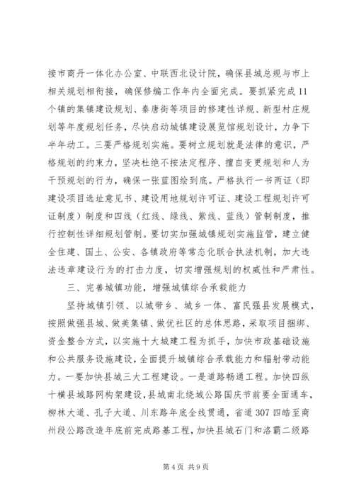 县城乡建设工作会议讲话.docx