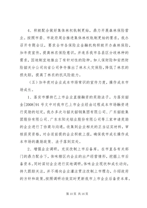 市金融办工作总结与工作计划.docx