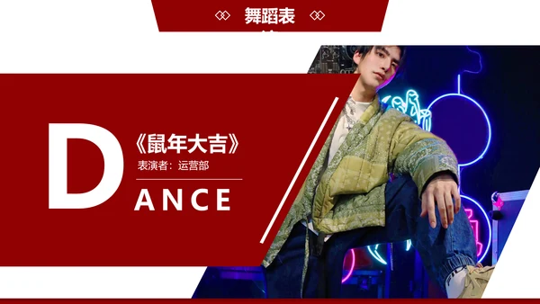 红色创意商务风年终回顾年会表彰