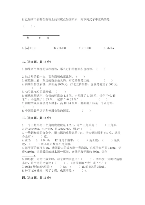 人教版数学六年级下册试题期末模拟检测卷【学生专用】.docx