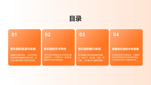 橙色音乐剧PPT模板