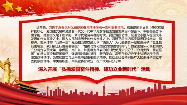 党委知识分子弘扬爱国奋斗精神活动PPT