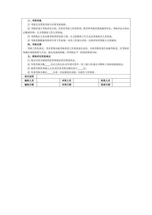 人资绩效行政后勤人员绩效考核全案