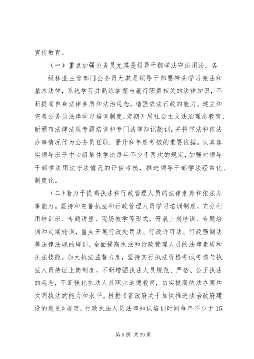 省林业系统法制宣传教育第六个五年规划.docx