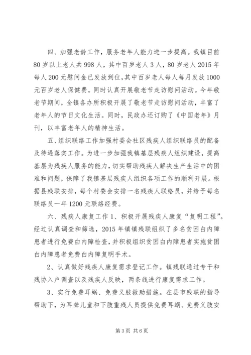 乡镇年度民政办工作总结暨工作计划.docx