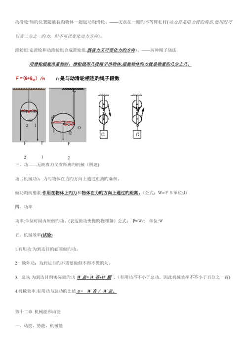 2023年苏科版物理九年级上册知识点总结.docx