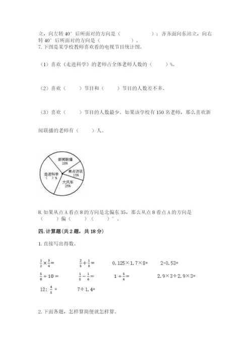 人教版数学六年级上册期末测试卷及完整答案【夺冠】.docx