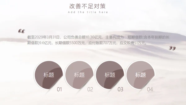 工作年度述职汇报大沙漠通用PPT模板