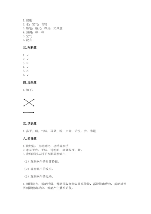 教科版一年级下册科学期末测试卷附完整答案【网校专用】.docx