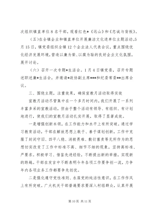 党风廉洁教育月工作总结.docx