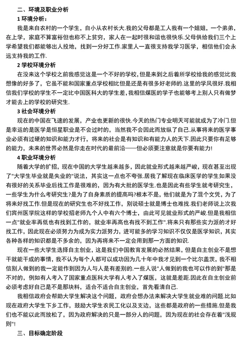 医学专业职业规划