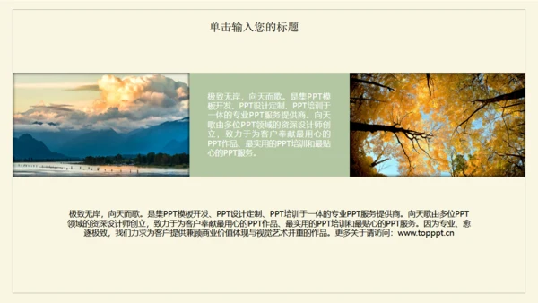 极简花草水彩封面年度总结通用PPT模板
