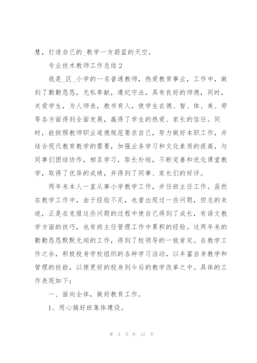 专业技术教师工作总结.docx