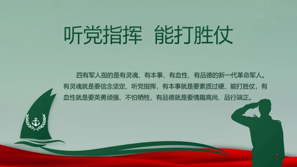 迷彩风入伍部队训练心得体会动态PPT