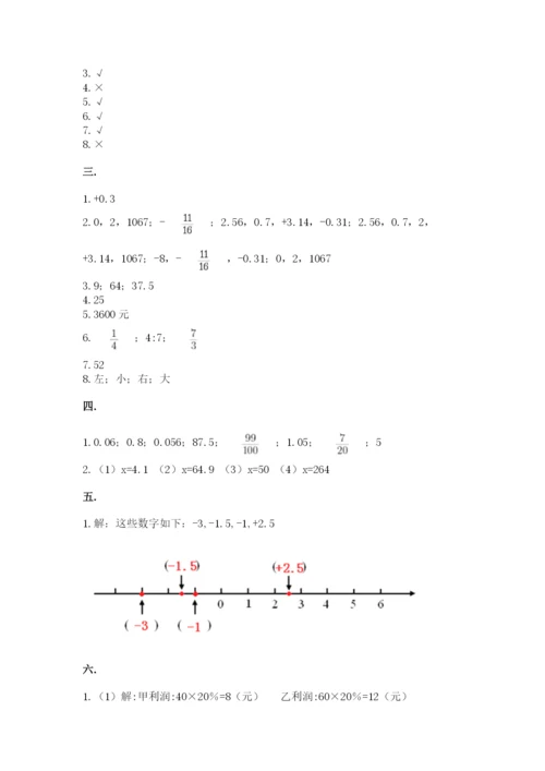 北京版数学小升初模拟试卷【培优a卷】.docx