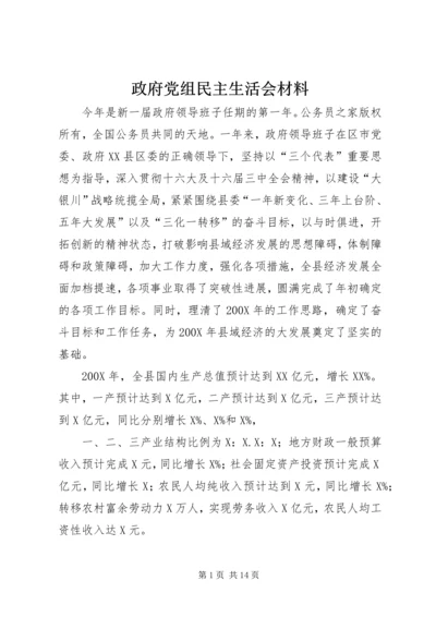 政府党组民主生活会材料 (2).docx