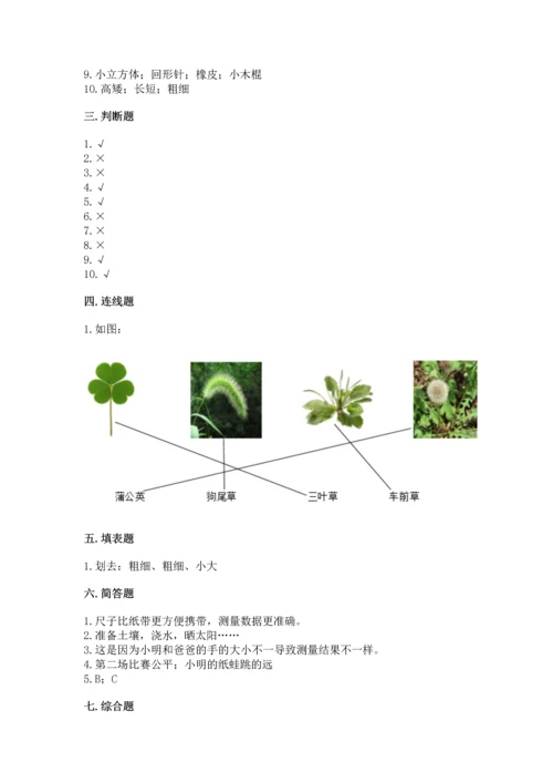 教科版一年级上册科学期末测试卷【典优】.docx