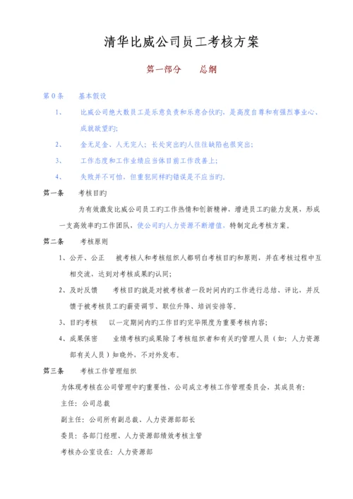 比威公司员工考核专题方案.docx