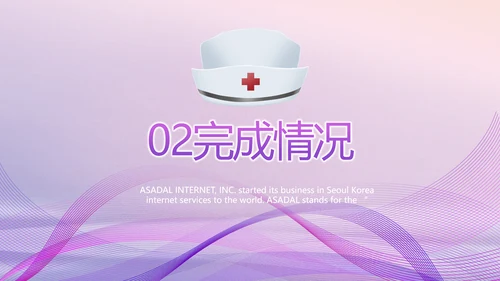 紫色大气护士护理工作汇报动态PPT