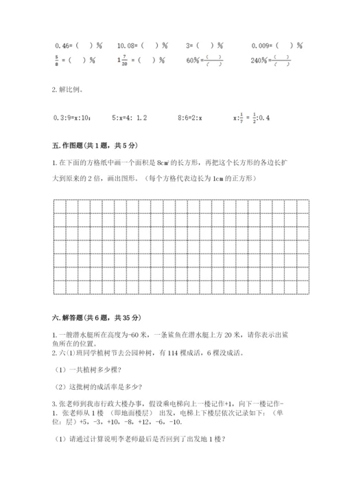 六年级下册数学期末测试卷（易错题）word版.docx
