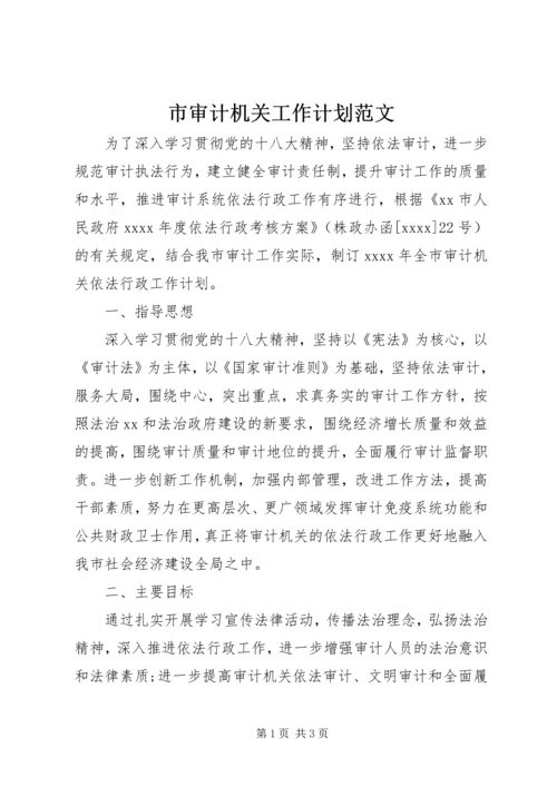 市审计机关工作计划范文.docx