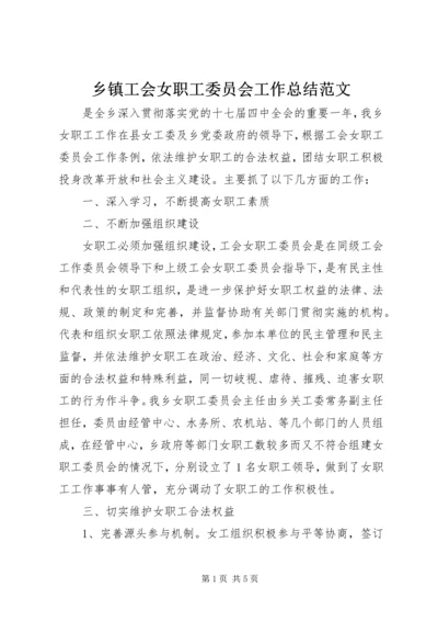 乡镇工会女职工委员会工作总结范文.docx