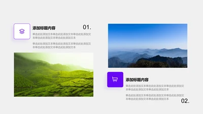 图文页-紫色简约风2项矩阵图