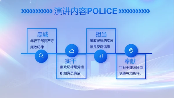 蓝色大气公安警察工作汇报动态PPT