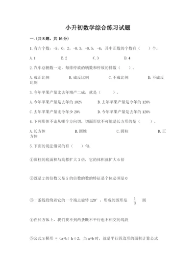 小升初数学综合练习试题新版.docx