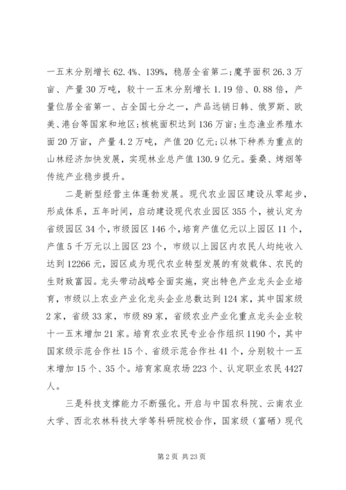 农口工作会议上的讲话.docx