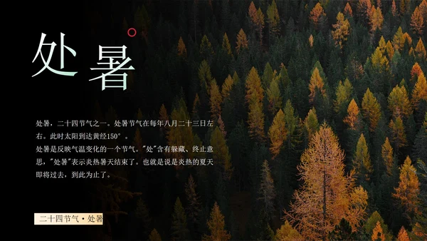 蓝色实景风景二十四节气科普主题教育带内容PPT模板